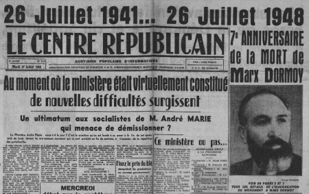 1948: le temps des hommages à Marx Dormoy