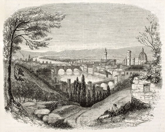 15270547-florence-vue-ancienne-de-san-miniato-italie-créé-par-brugnot-publié-le-magasin-pittoresque-paris-1845